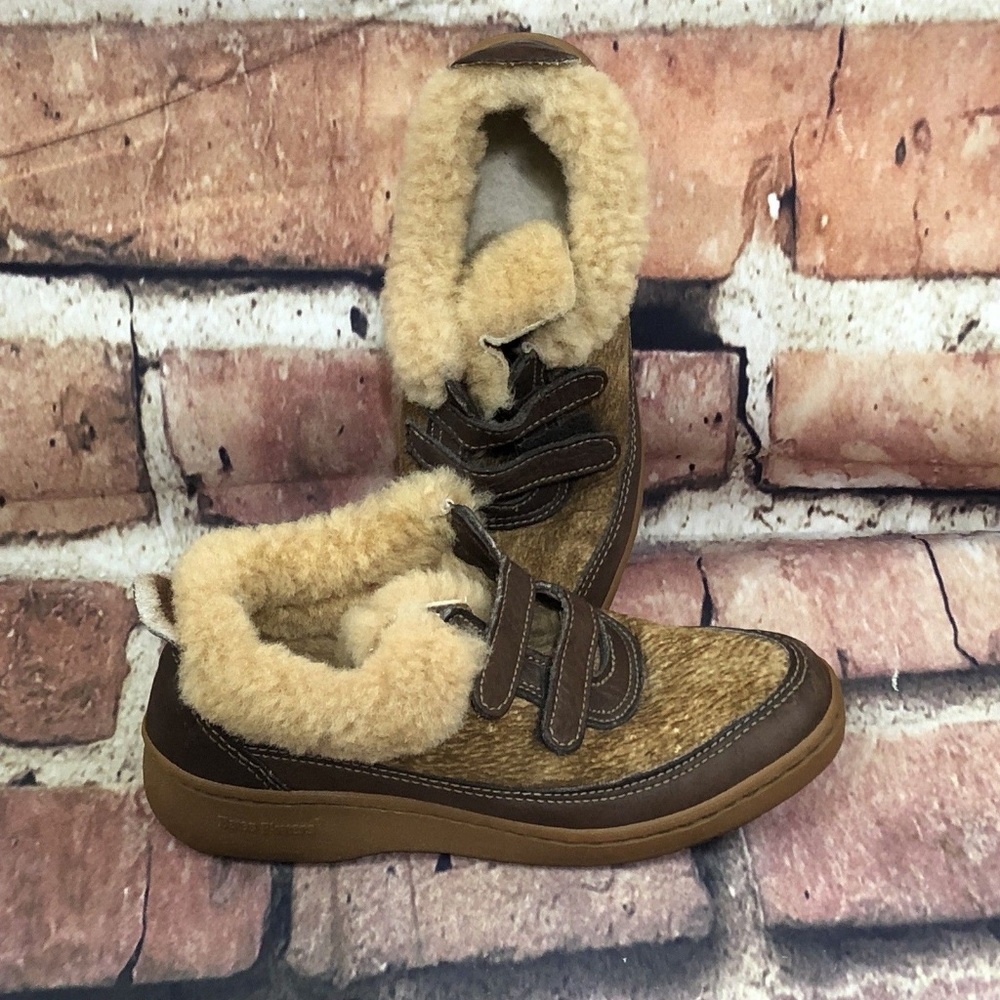 Bates Floaters Womens Fleece Wool Lined Brown Shoe